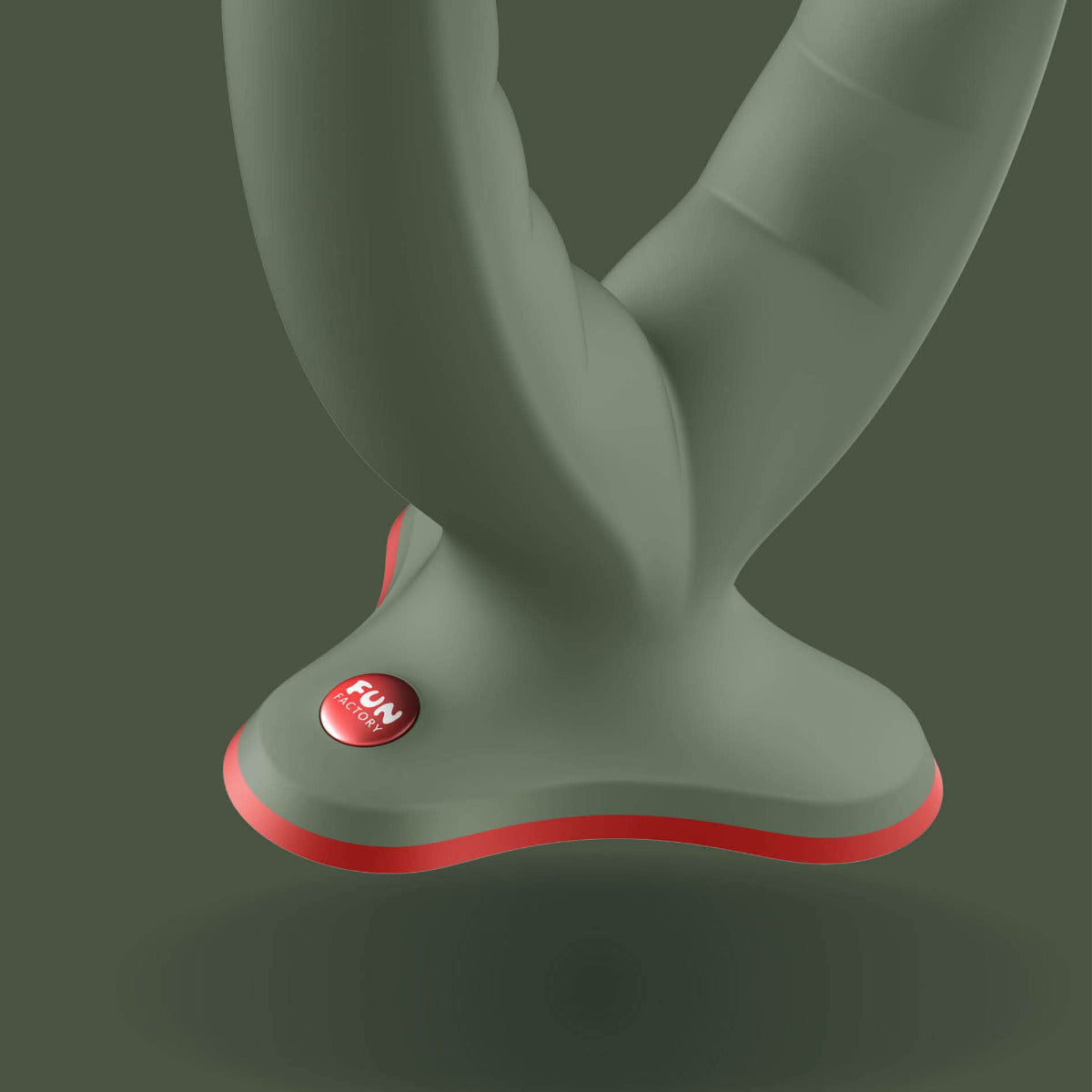 Fun Factory RYDE Grinding Dildo 4.8" in Wild Olive – base detail 
