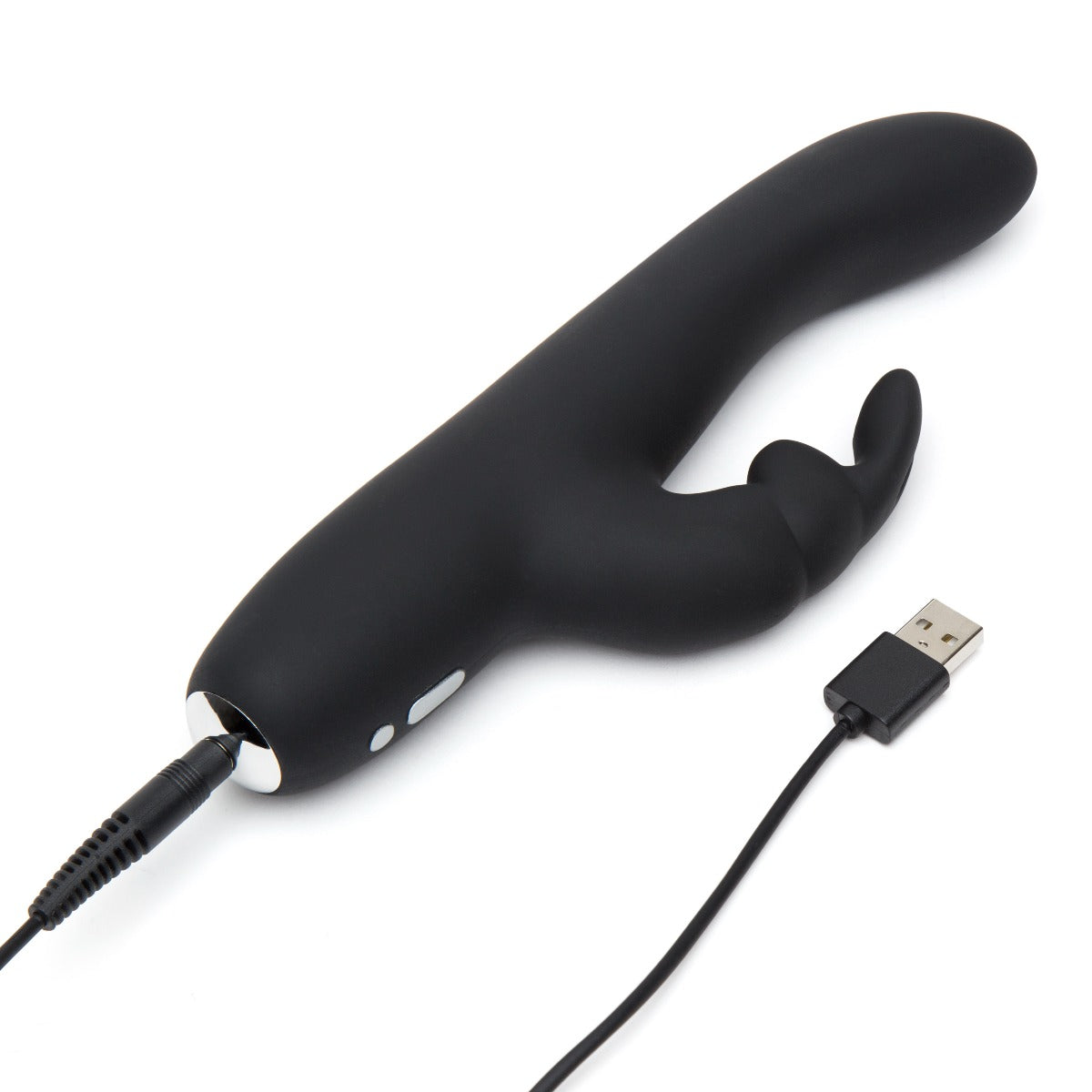 Fifty Shades of Grey Greedy Girl Slimline Rabbit Vibrator in Black – additional product view