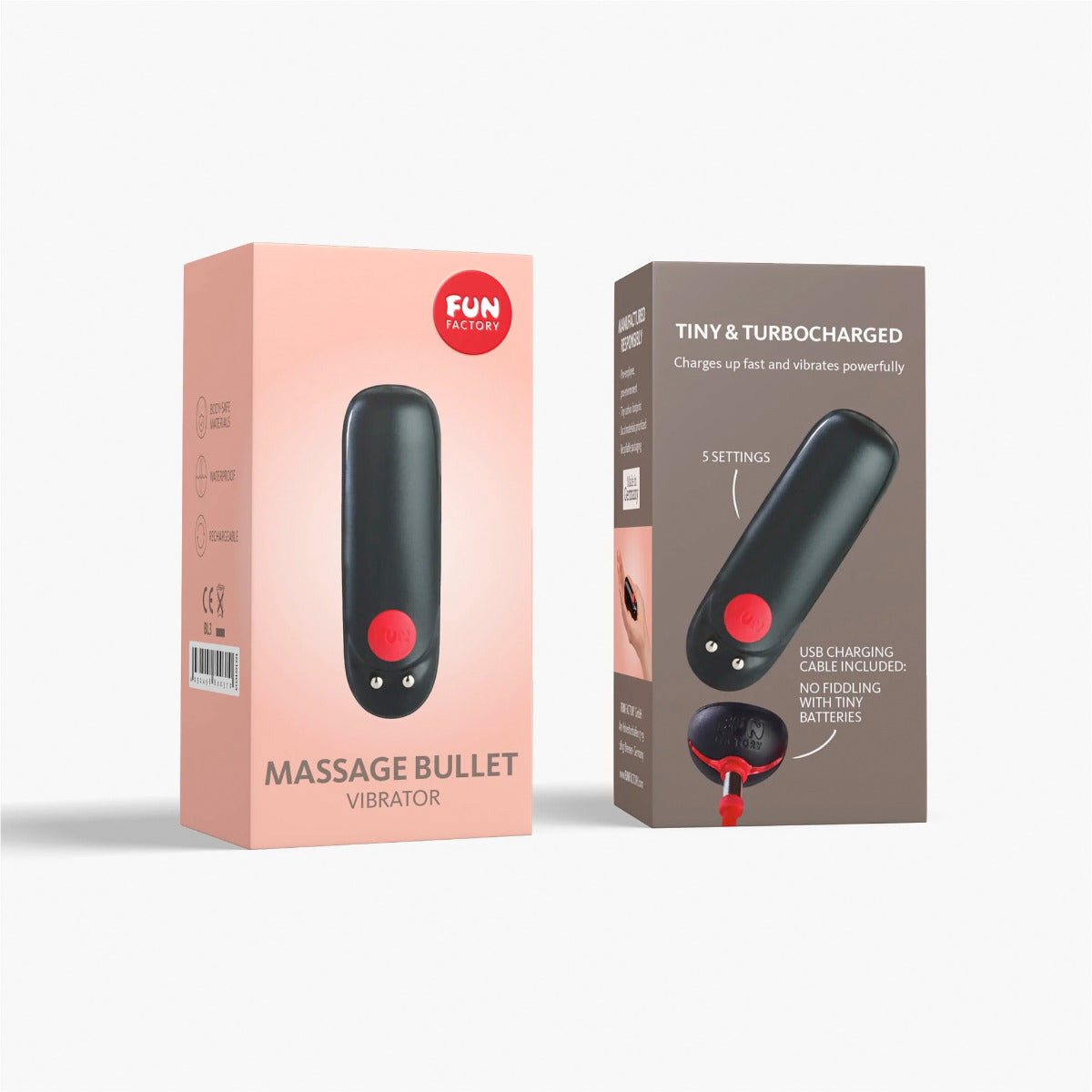 Massage Bullet in Black – with retail packaging