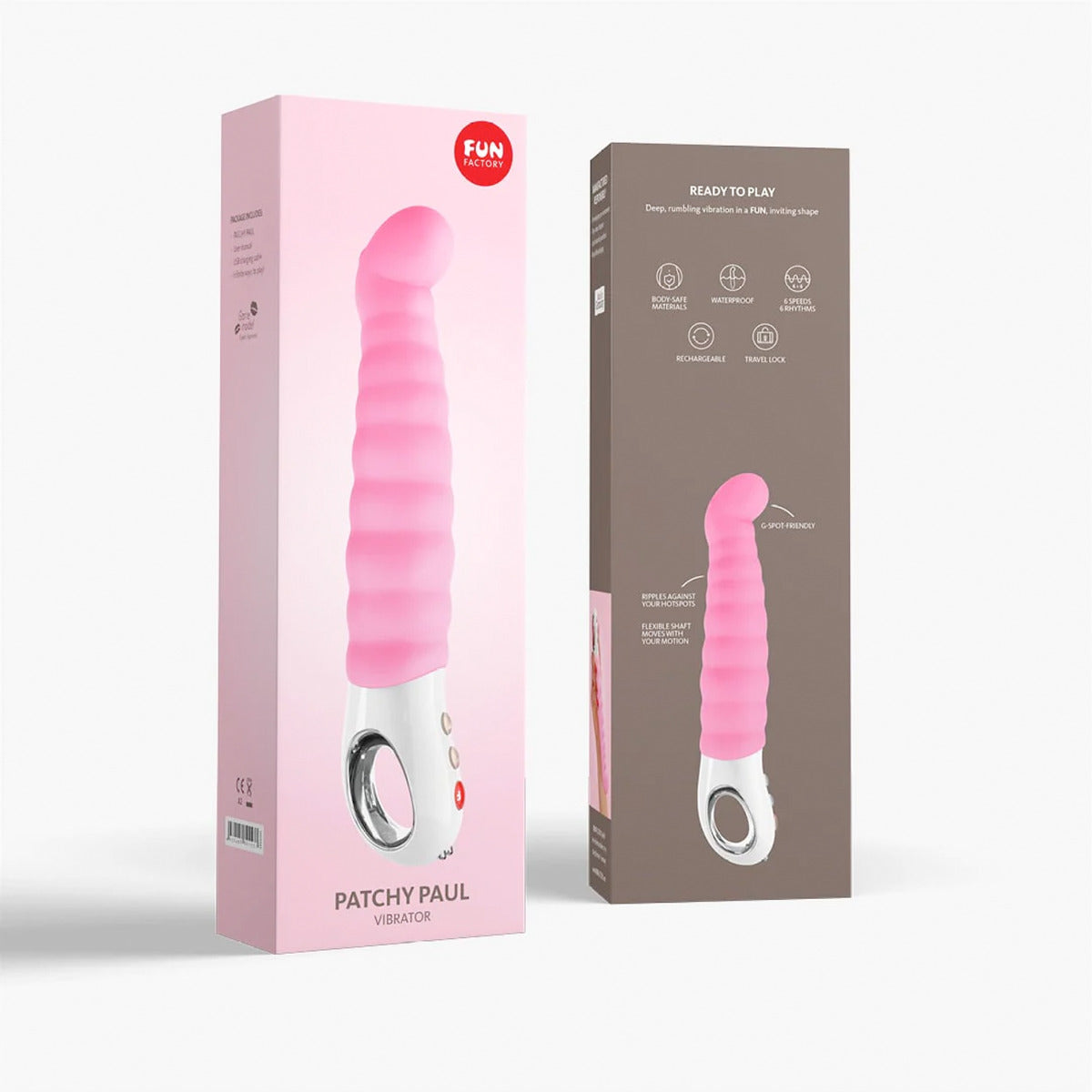 Fun Factory Patchy Paul in Candy Rose – with retail packaging