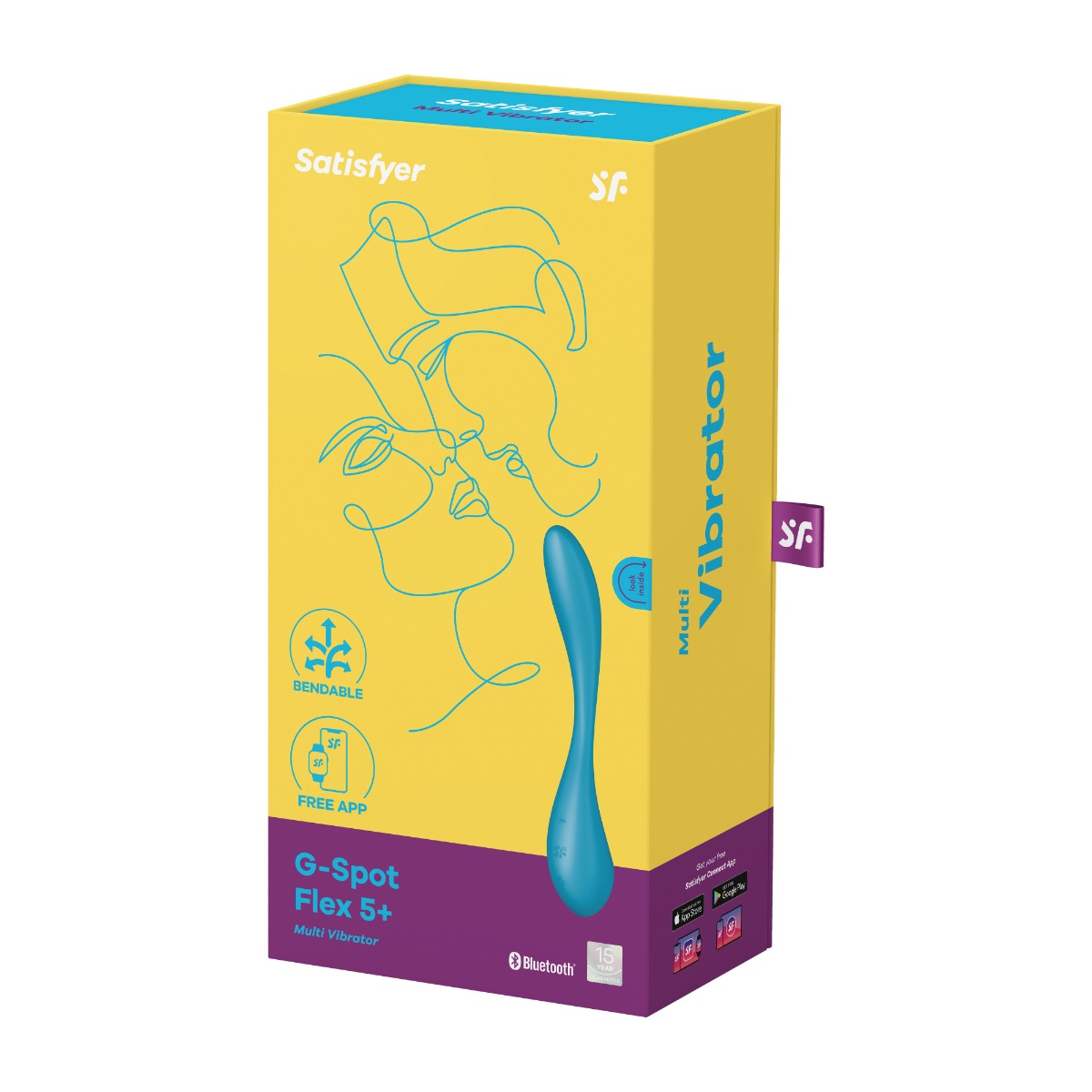 Satisfyer G-Spot Flex 5+ Connect App in Blue #Colour_Blue