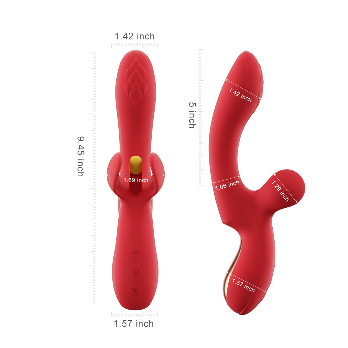 Honey Play Box FORTEXA App-controlled Flapping Dual Vibrator in Red – with retail packaging
