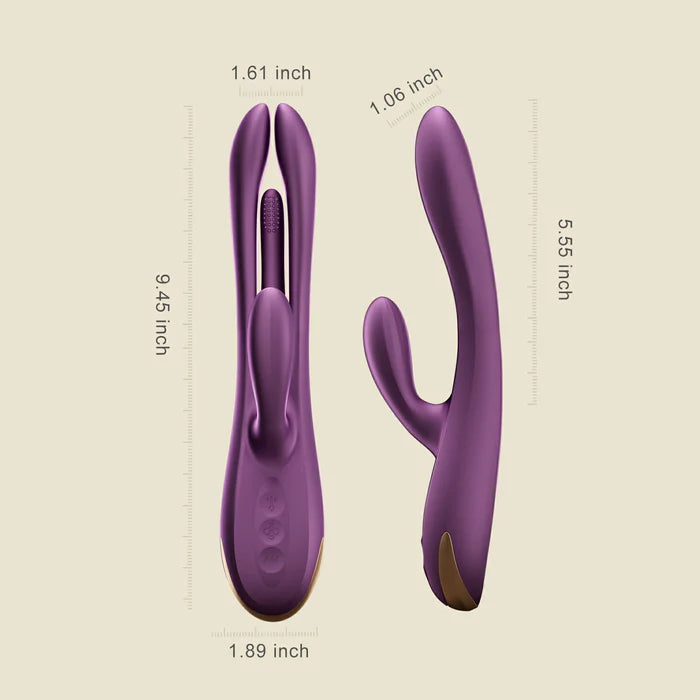 Honey Play Box TERRI App-Controlled Kinky Finger Tapping Rabbit Vibrator in Purple – with retail packaging