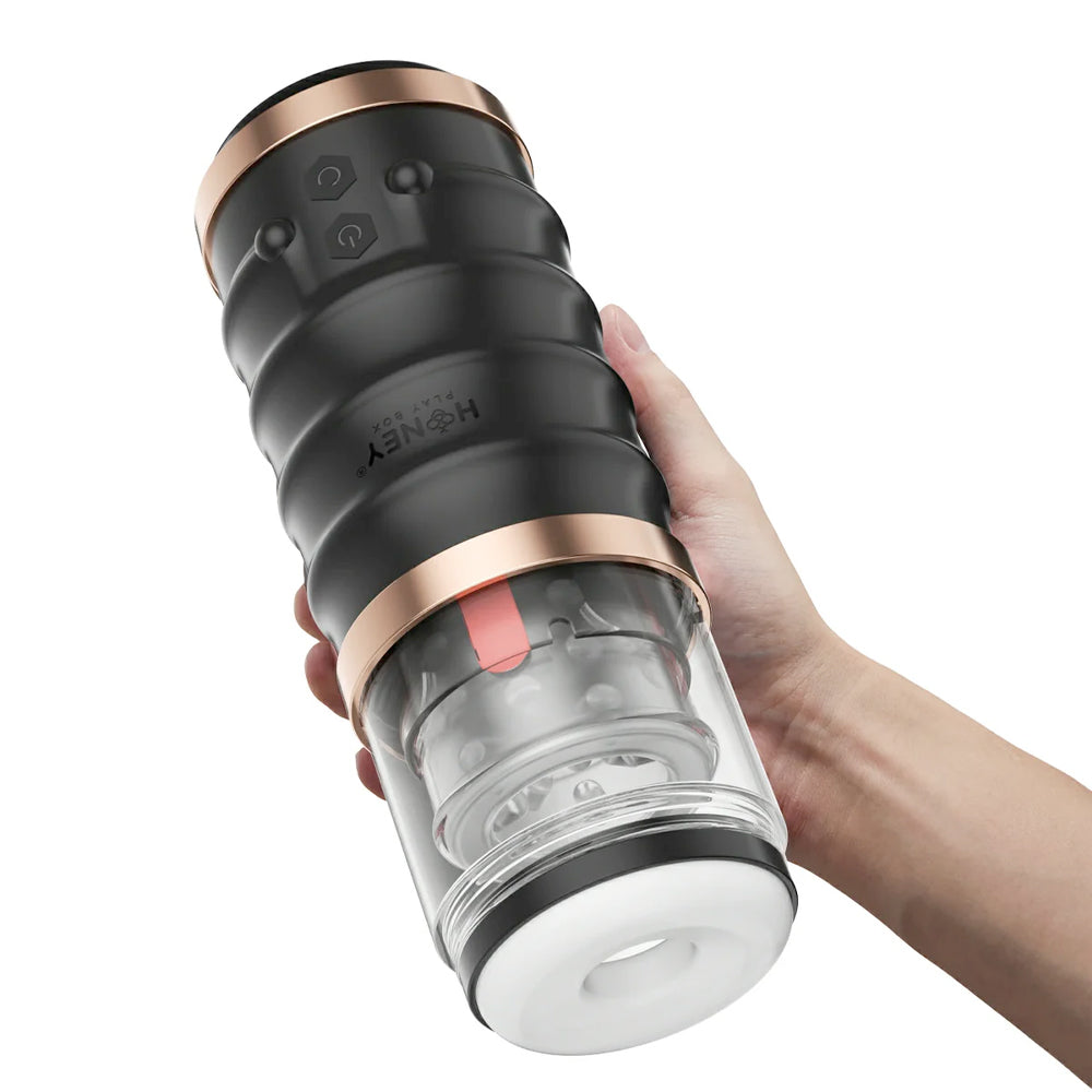 Honey Play Box Warrior in Black – in-hand view
