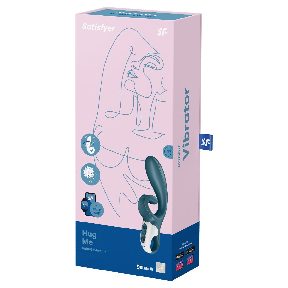 Satisfyer Hug Me Connect App in Blue/Grey #Colour_Blue_Grey