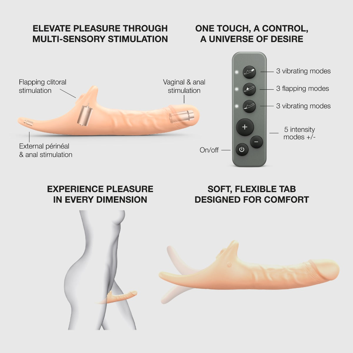 Strap On Me Multi Orgasm Realistic Dildo 10.2" – Vanilla – additional product view 