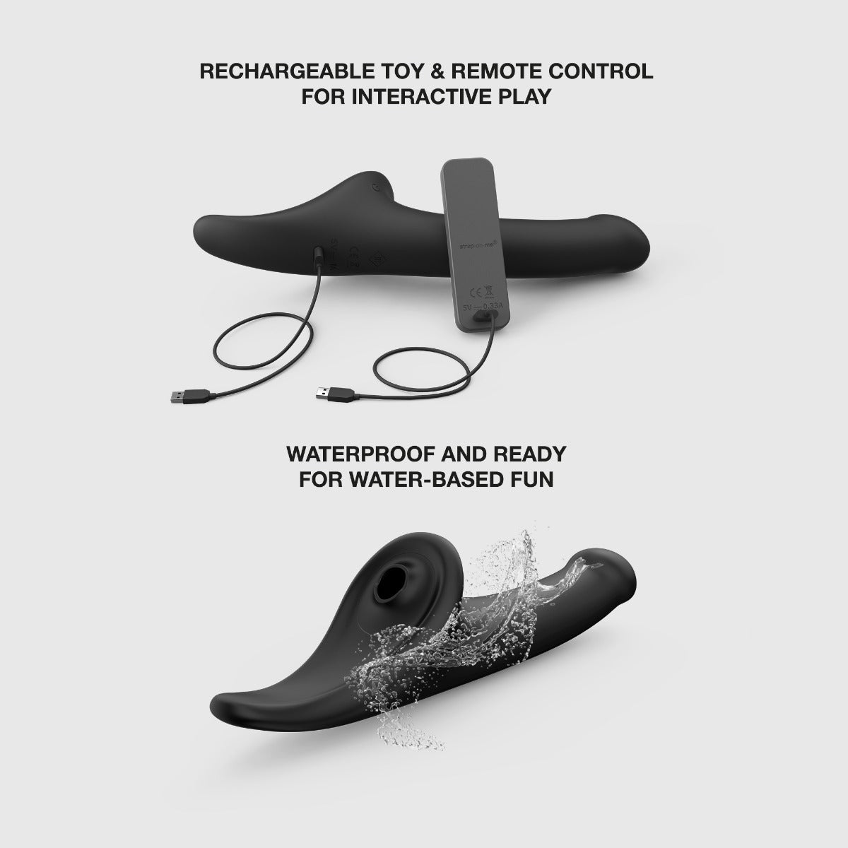 Strap On Me Multi Orgasm Dildo – M – Black – additional product view 