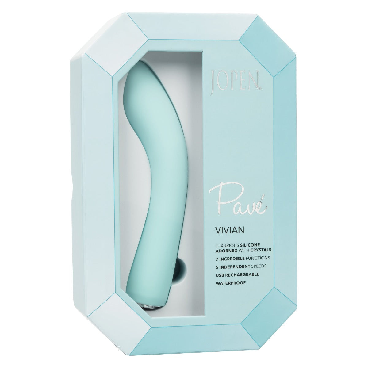 California Exotics Pavé® by JOPEN® - Vivian in Teal Green – product detail view