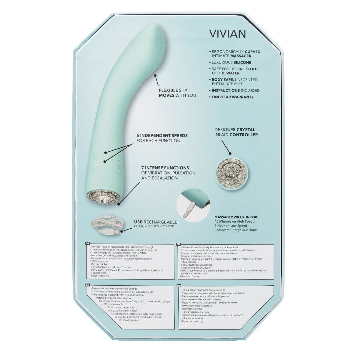 California Exotics Pavé® by JOPEN® - Vivian in Teal Green – additional product view