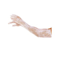 OPERA LENGTH FLORAL NET GLOVES - WHITE