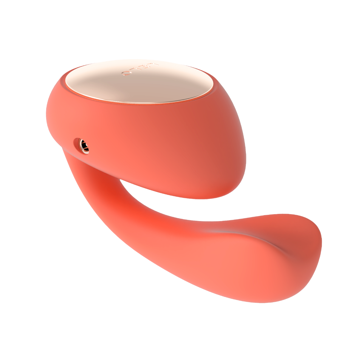 Lelo IDA™ Wave in Coral Red – angled view 
