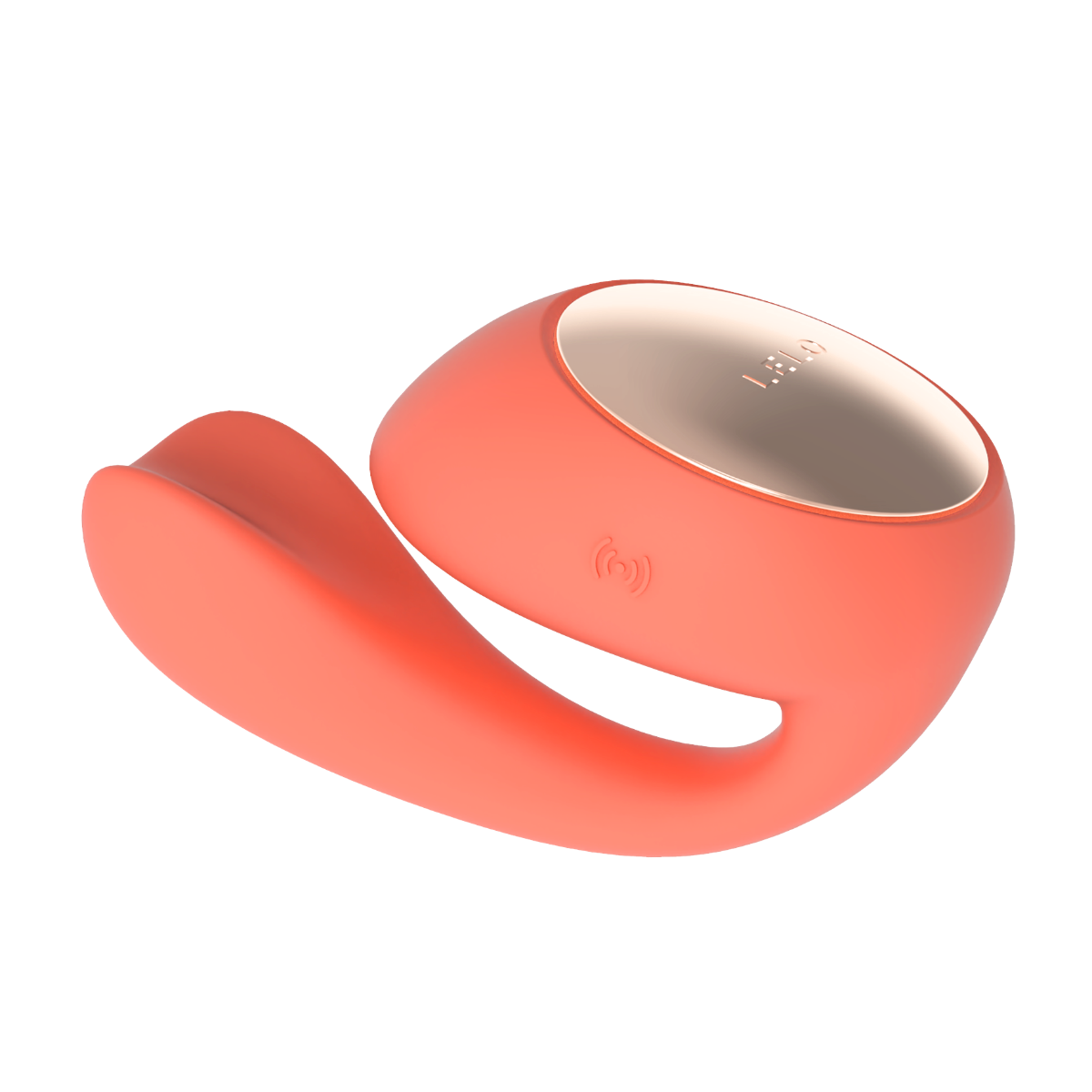 Lelo IDA™ Wave in Coral Red – angled view 