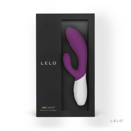 LELO INA Wave™ in Plum – with retail packaging 