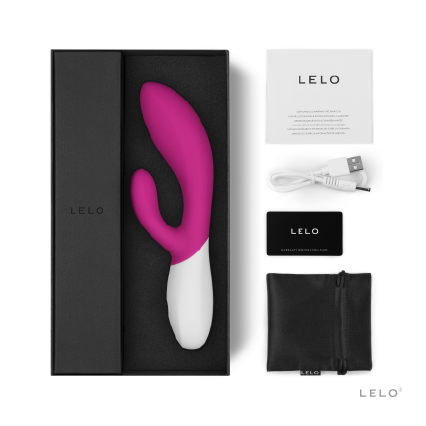 LELO INA Wave™ in Cerise – with retail packaging, inside view 