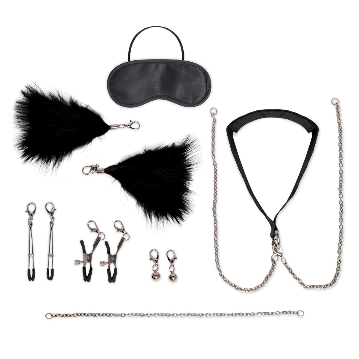 12 Piece Interchangeable Collar &amp; Nipple Clips Set - product view