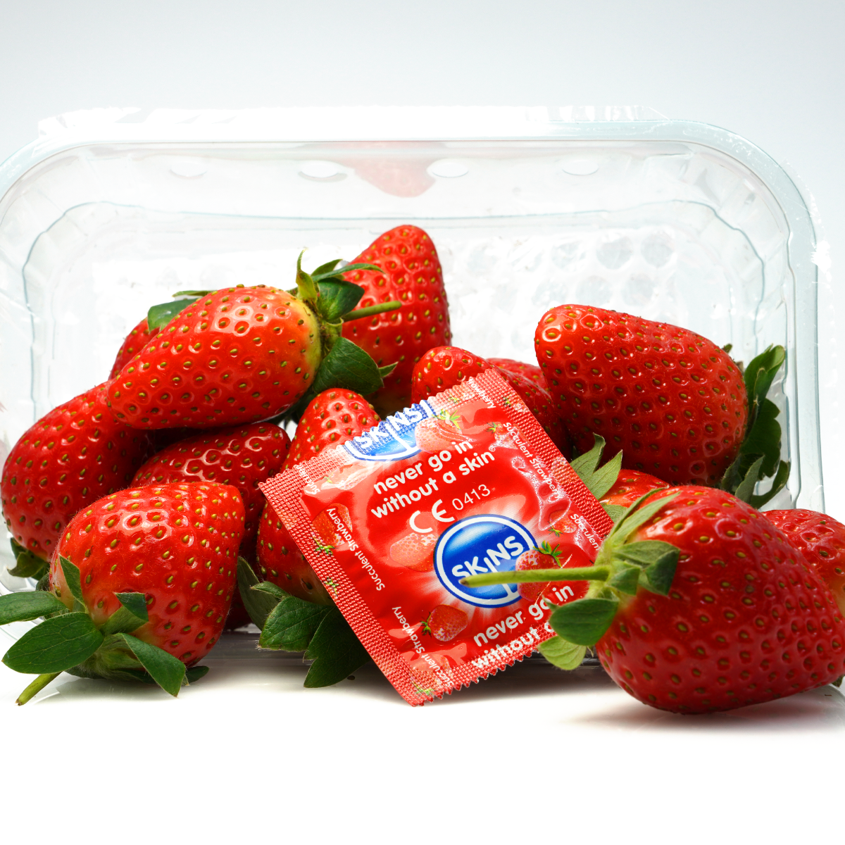 Skins Strawberry Premium Condoms - 4 Pack - lifestyle view