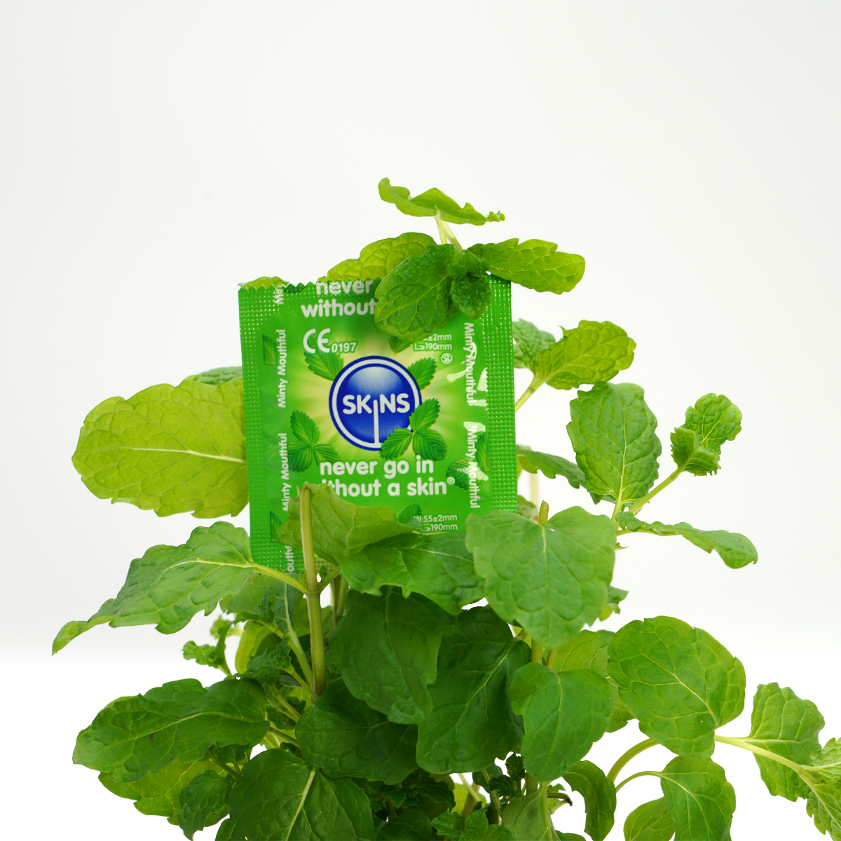 Skins Mint Condoms - 4 Pack - lifestyle view