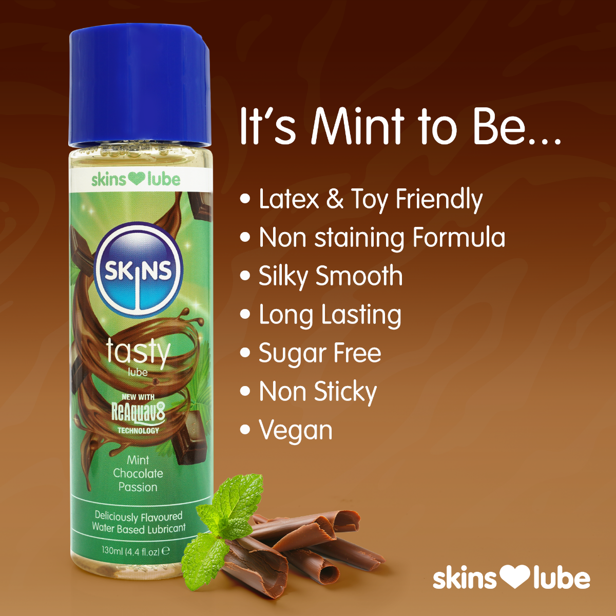 Tasty Lube - Mint Chocolate Passion - 4.4 fl oz (130ml) – feature infographic