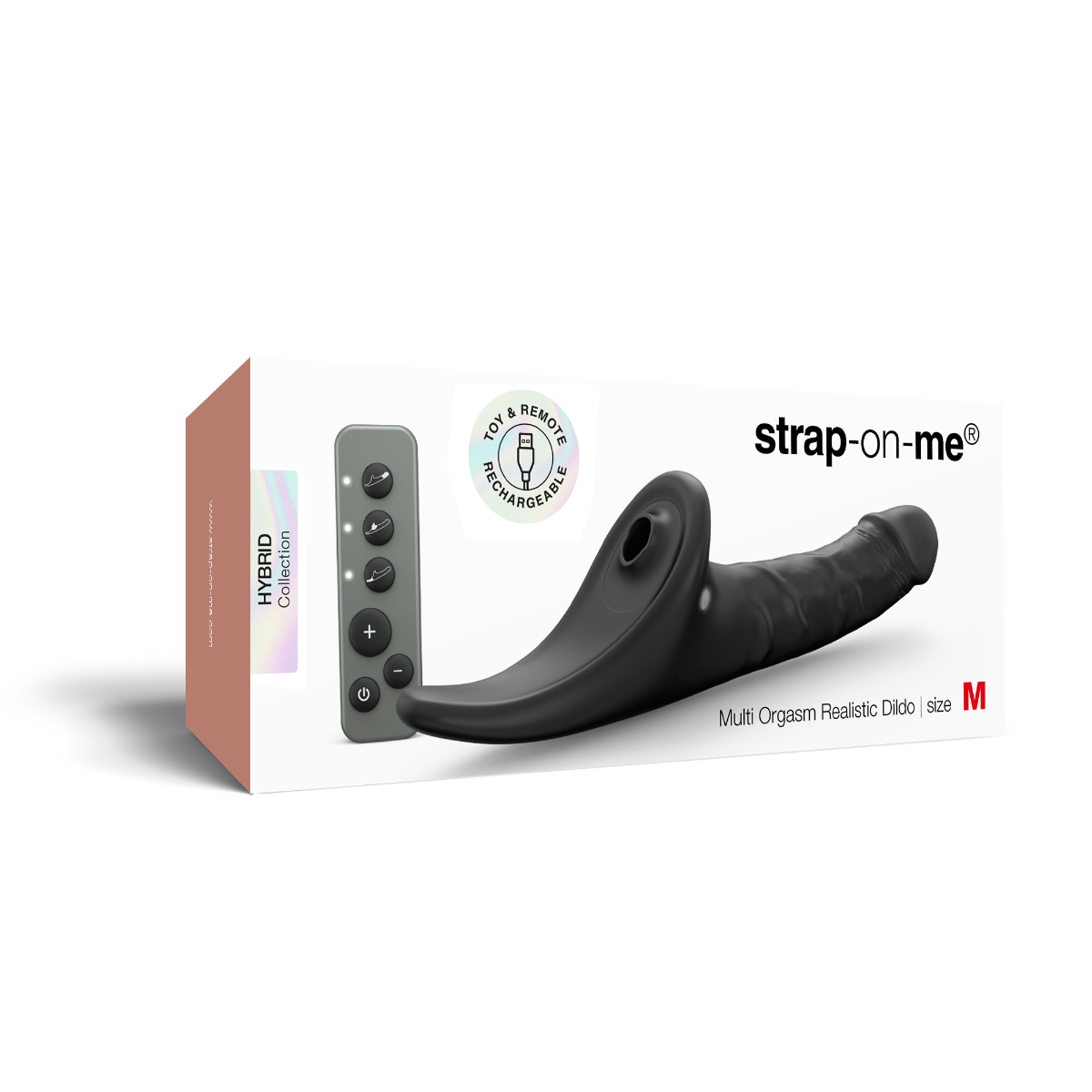 Strap On Me Multi Orgasm Realistic Dildo 10.2" – Black 