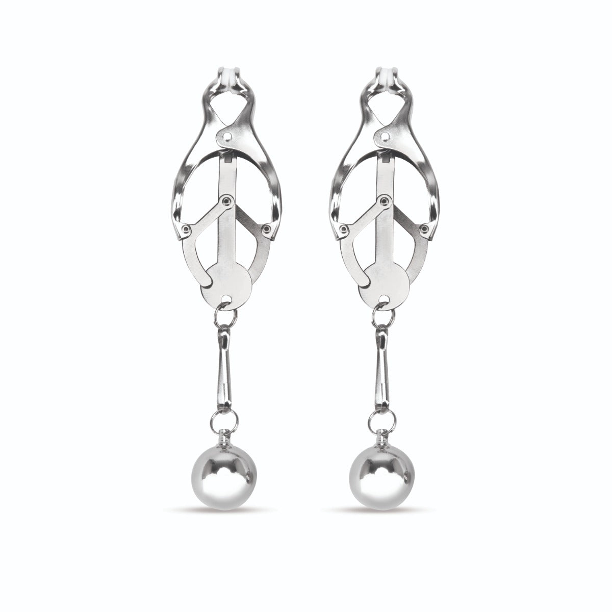 Clover Nipple Clamps - detail view 4 in Silver 