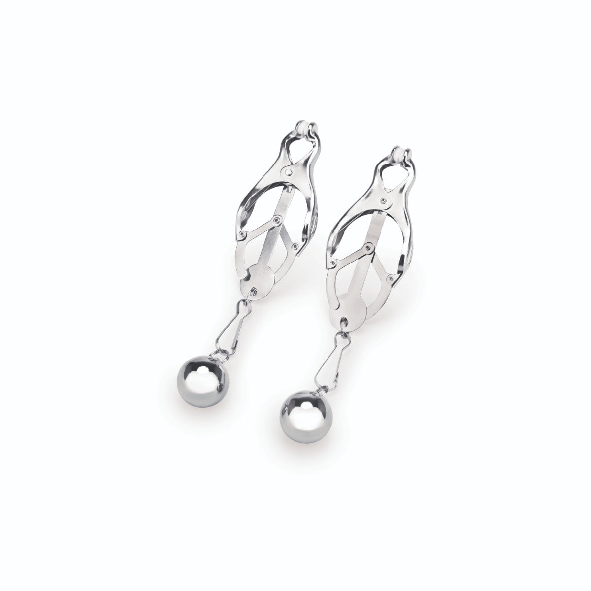 Clover Nipple Clamps - product view in Silver 
