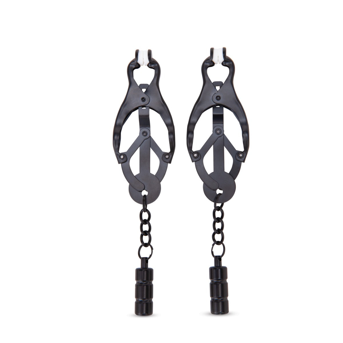 Clover Nipple Clamps - product view in Black 