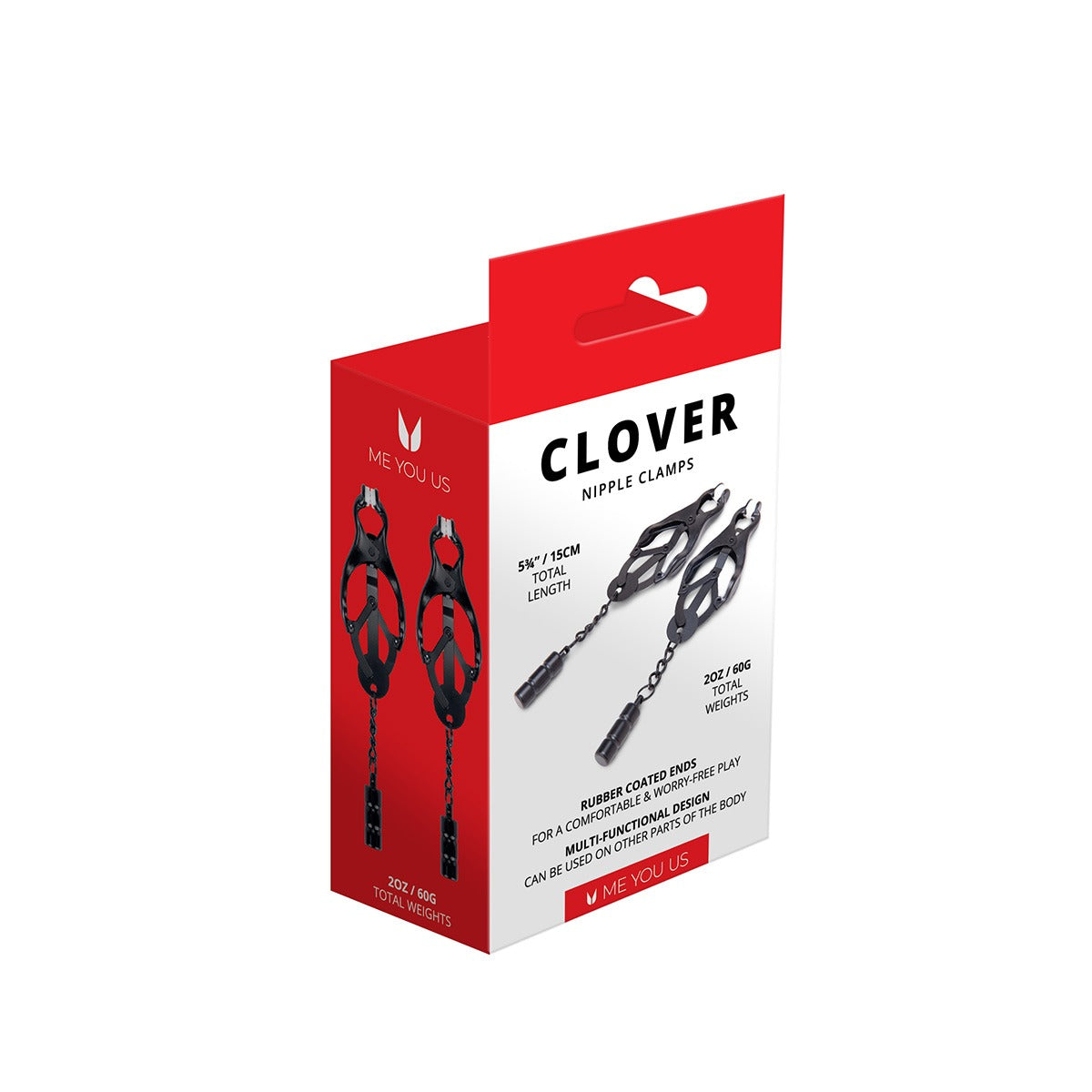 Clover Nipple Clamps - detail view 4 in Black 