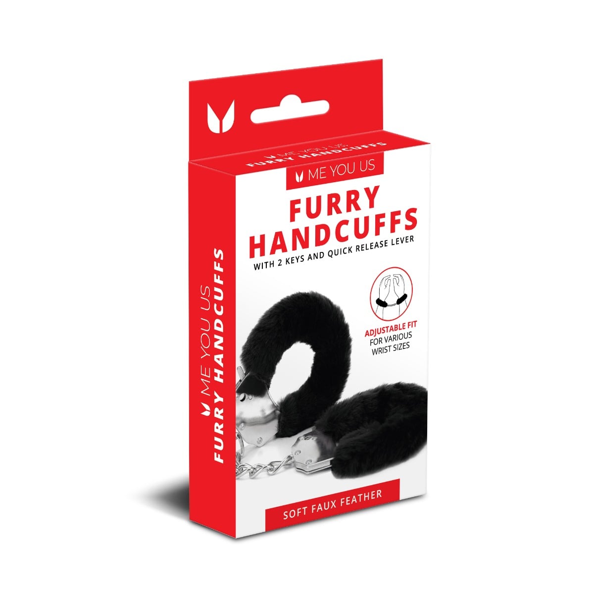 Furry Handcuffs - Black – alternate view 