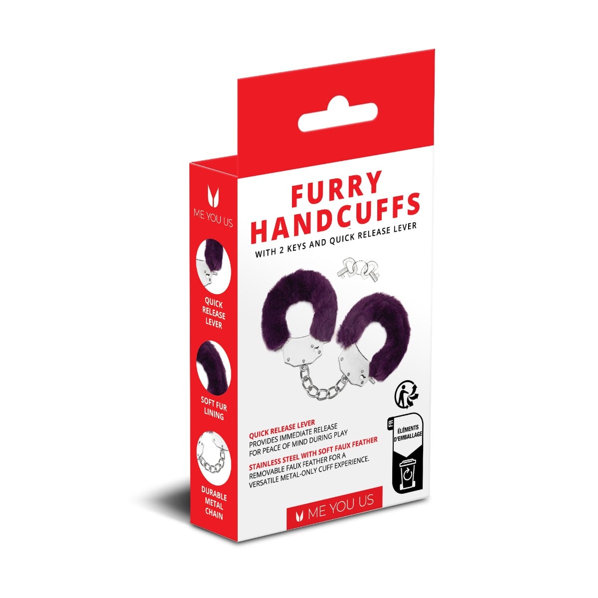 Furry Handcuffs - Purple – additional view 3 