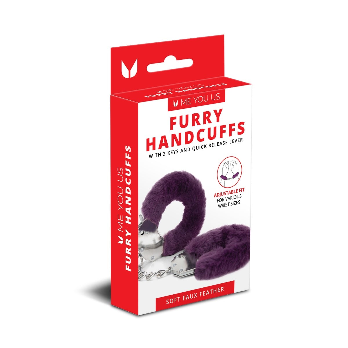 Furry Handcuffs - Purple – alternate view 