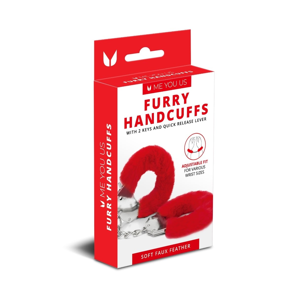 Furry Handcuffs - Red – alternate view 