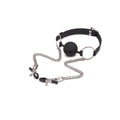 SILICONE GAG WITH CLAMPS
