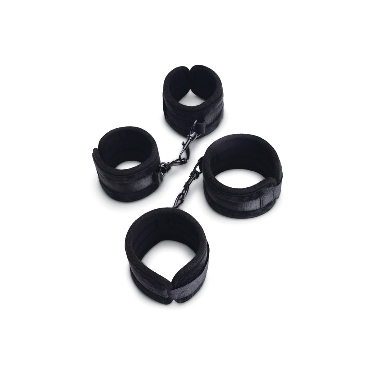 PADDED VELVET WRIST AND ANKLE CUFF SET