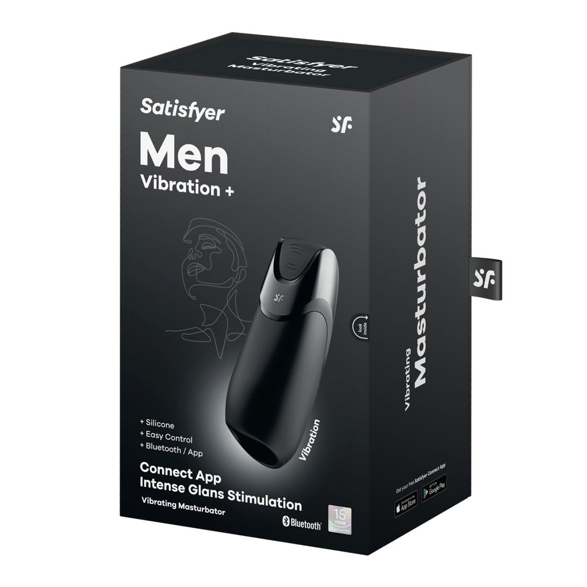 Satisfyer Men Vibration+ Connect App in Black