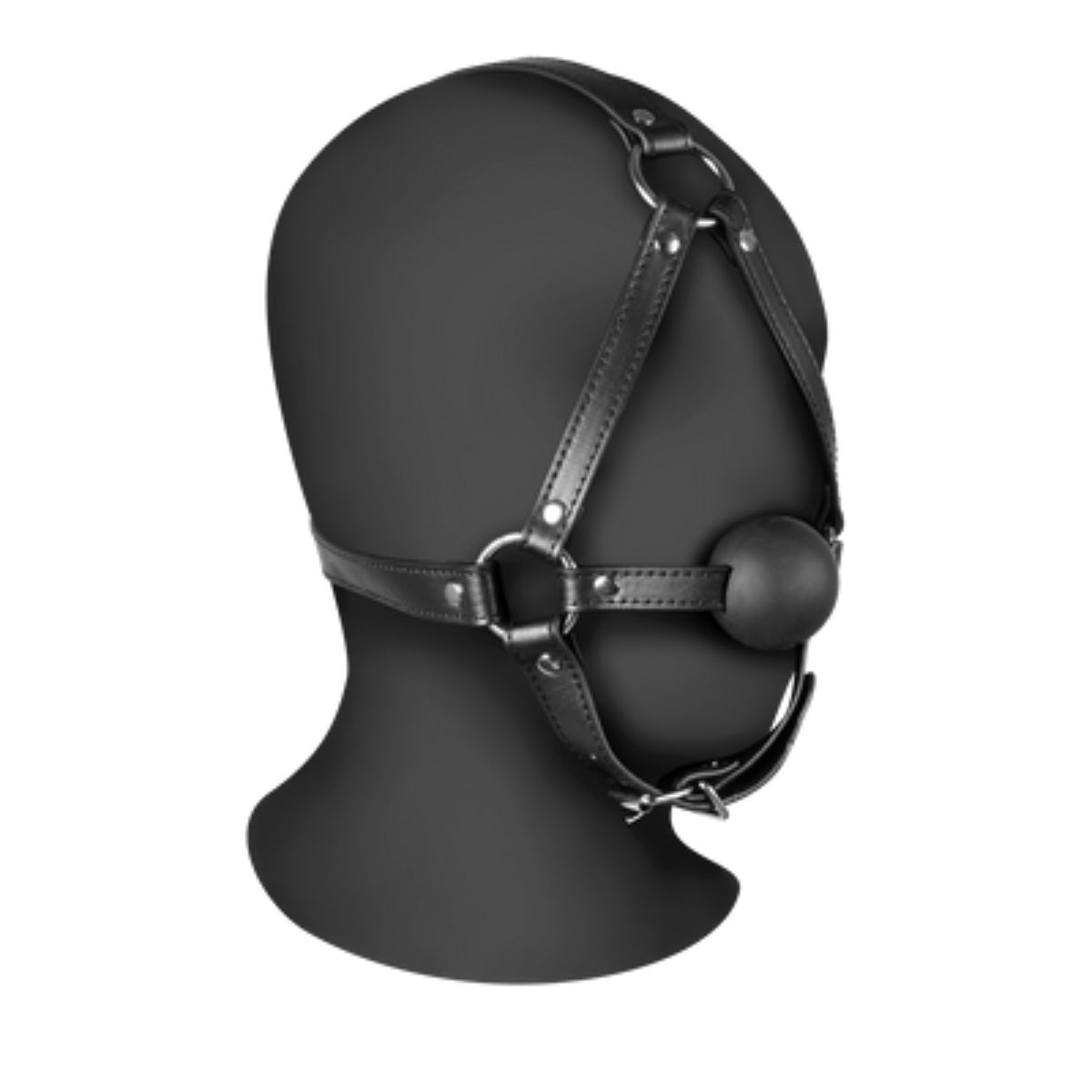 Xtreme Head Harness With Solid Ball Gag – additional view