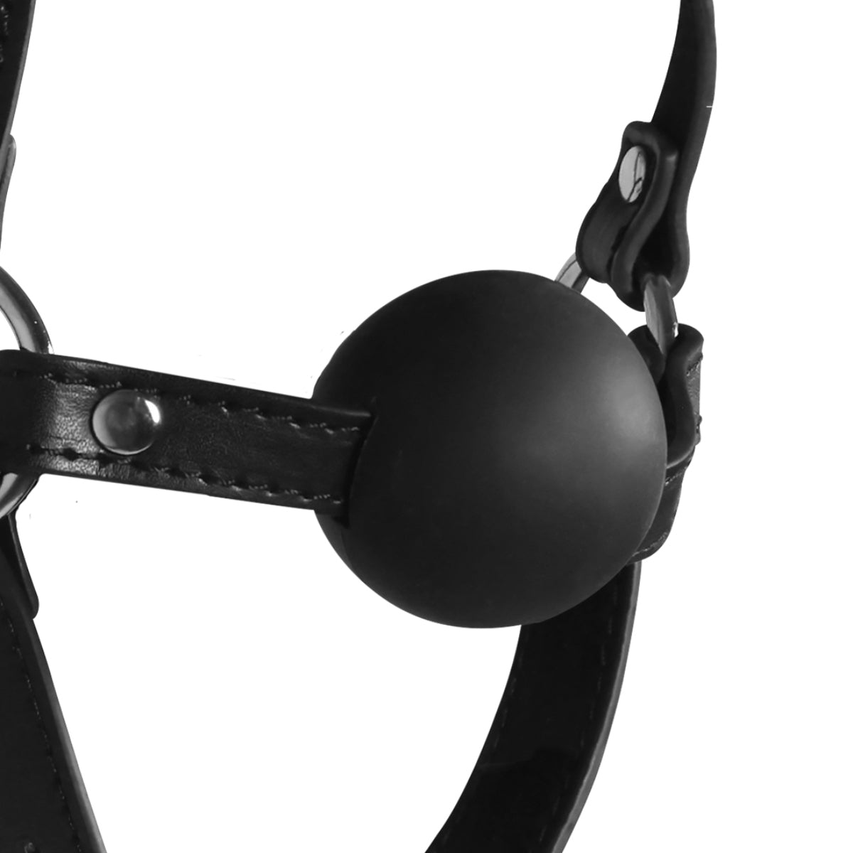 Xtreme Blindfolded Head Harness With Solid Ball Gag – additional view
