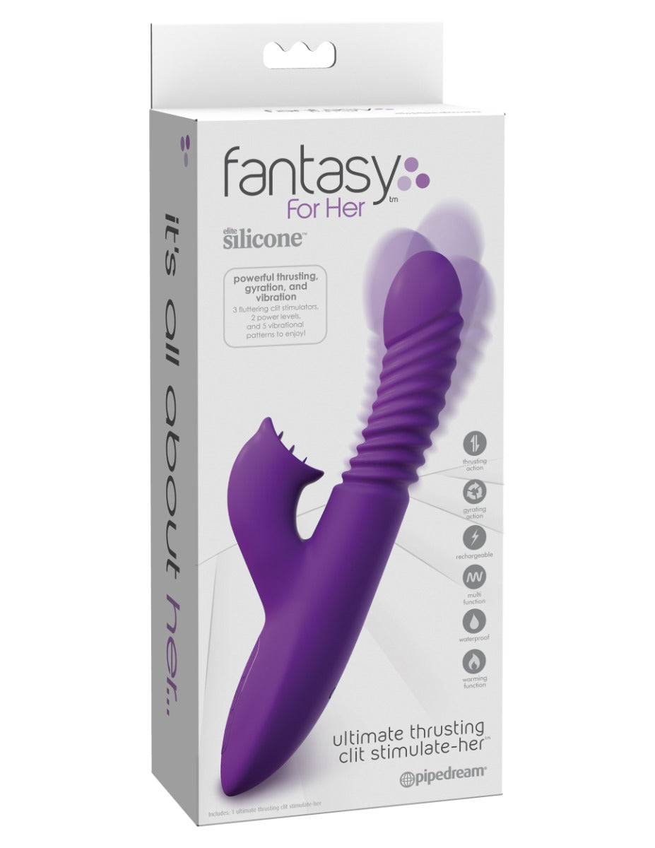 Pipedream Fantasy For Her® - Ultimate Thrusting Clit Stimulate-Her in Purple