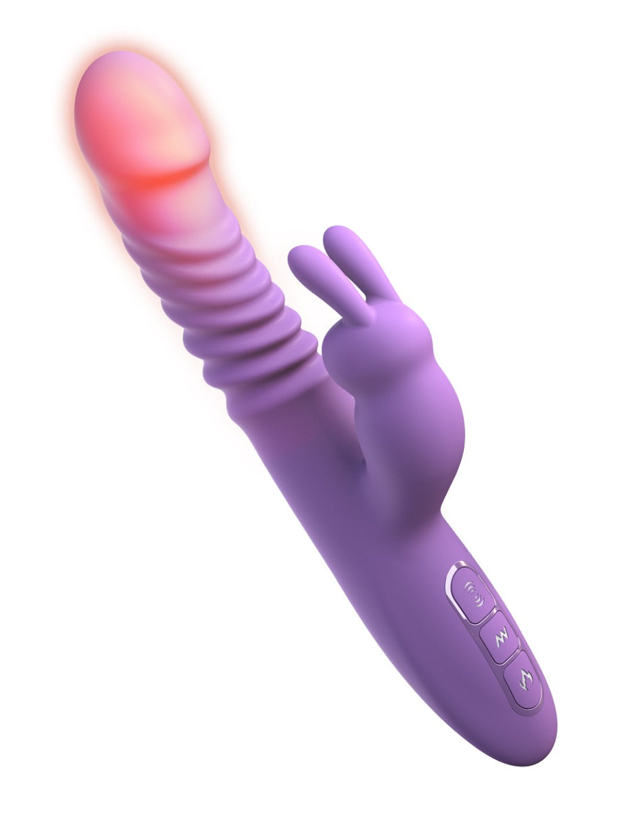 Pipedream Fantasy For Her® - Her Thrusting Silicone Rabbit in Purple – additional product view