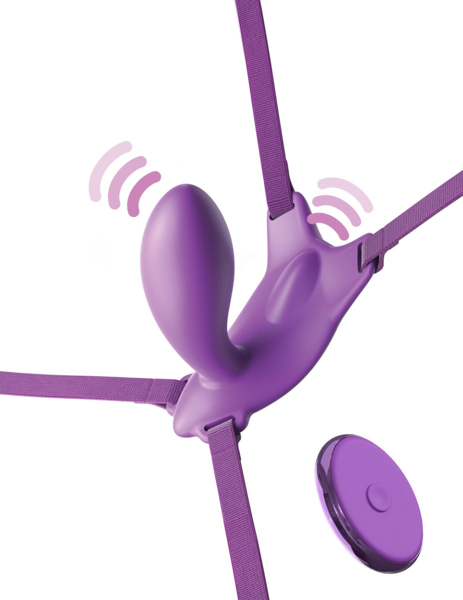Pipedream Fantasy For Her® - Ultimate G-Spot Butterfly Strap-On in Purple – alternate product view