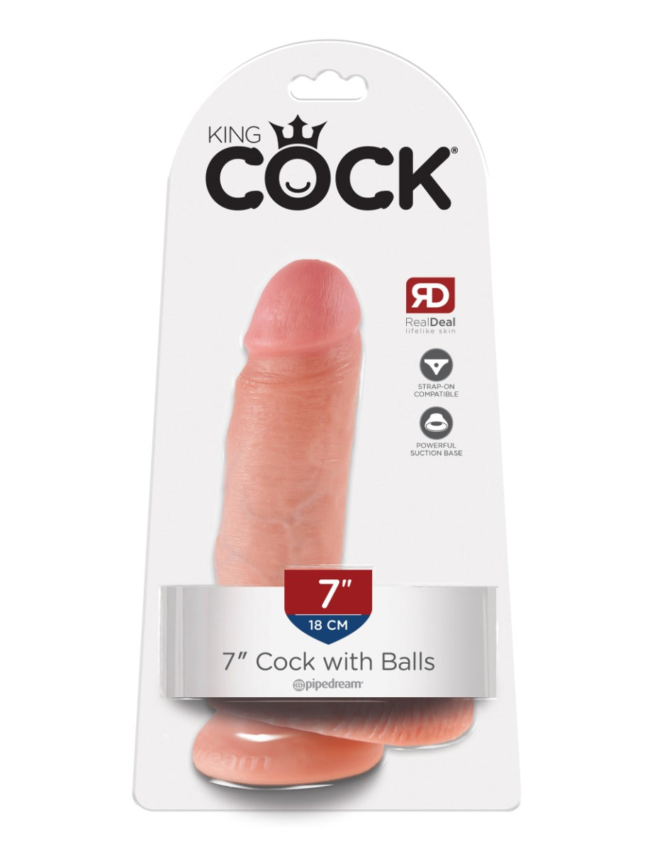 Pipedream King Cock® - Cock with Balls – 7" in Light 