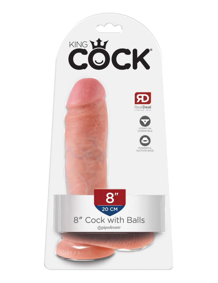 Pipedream King Cock® - Cock with Balls – 8" in Light 