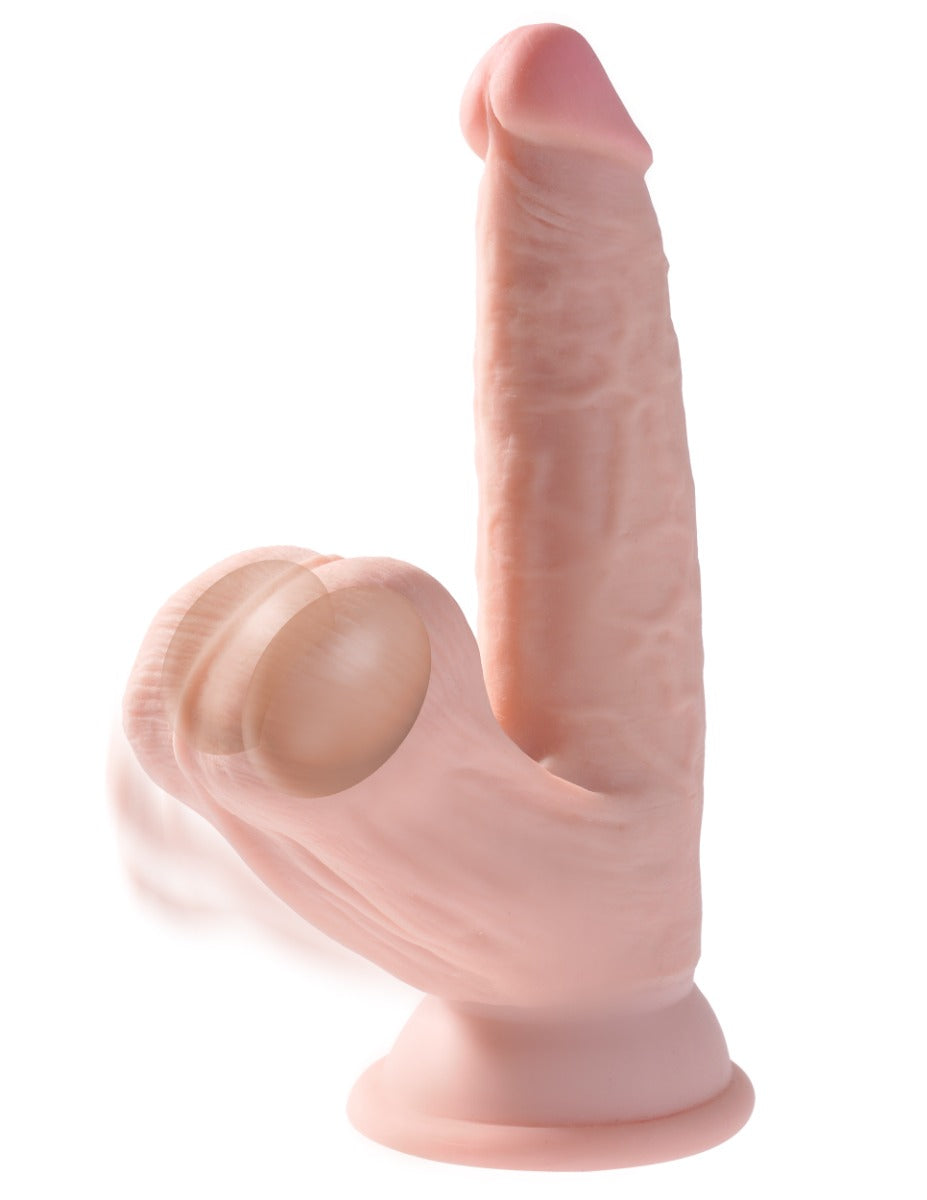 Pipedream King Cock® Plus - Triple Density Cock With Swinging Balls – 6" – product detail view
