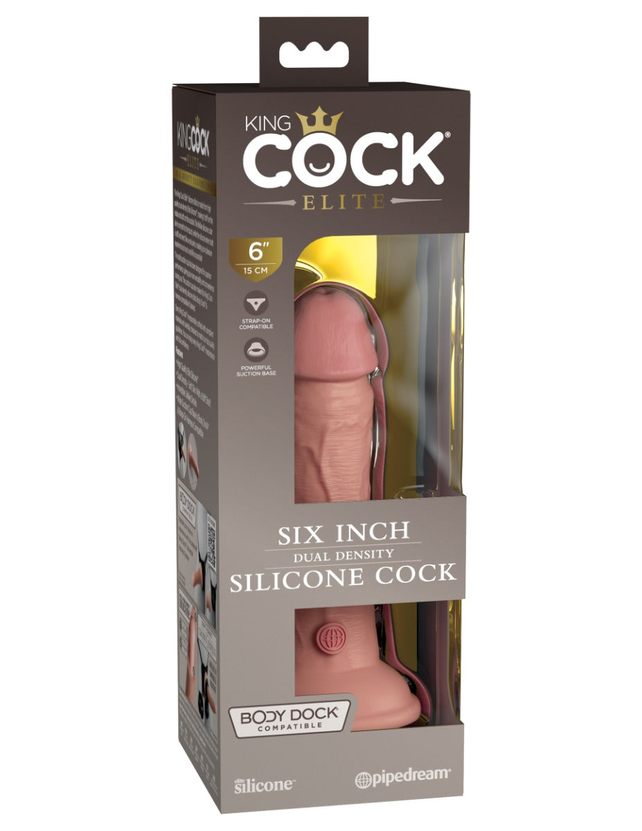 Pipedream King Cock® Elite - Dual Density Silicone Cock – 6"