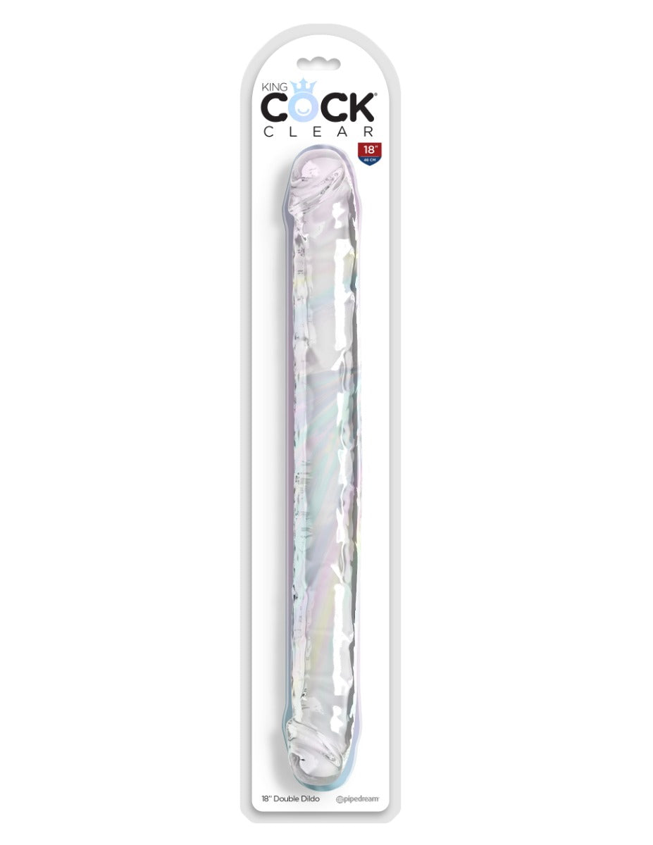 Pipedream King Cock® Clear - 18" Double Dildo - Clear