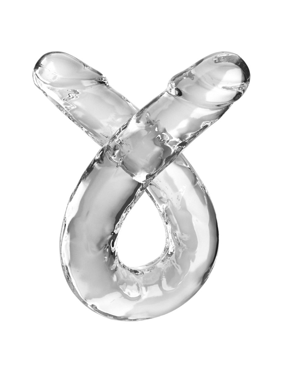 Pipedream King Cock® Clear - 18" Double Dildo - Clear – product detail view