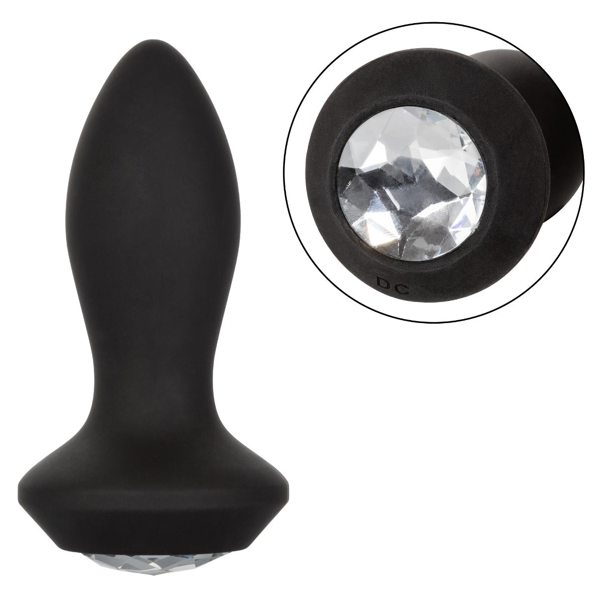 Power Gem® Vibrating Petite Crystal Probe in Black – additional product view