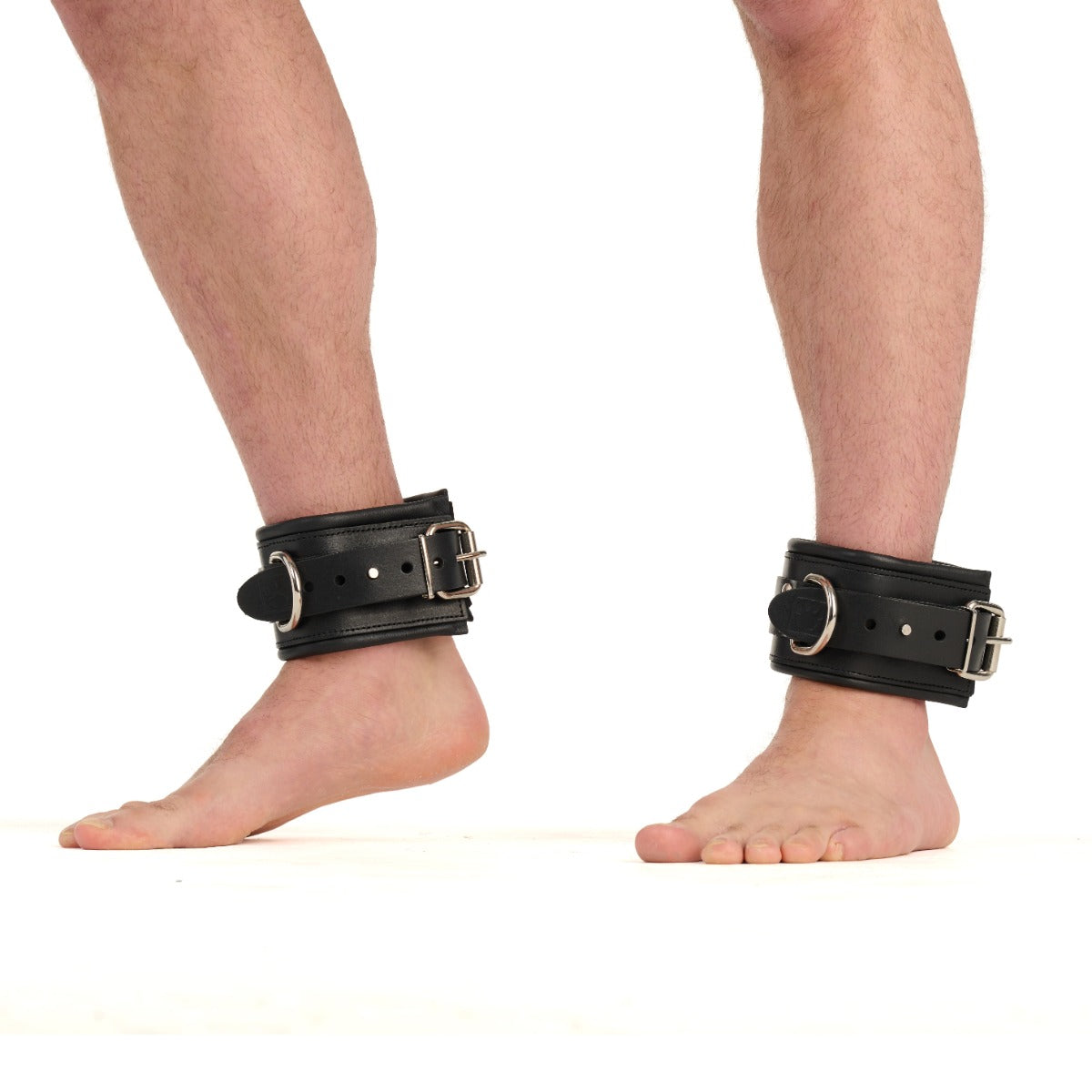 Leather Lockable Ankle Restraints S - M #Size_S_M