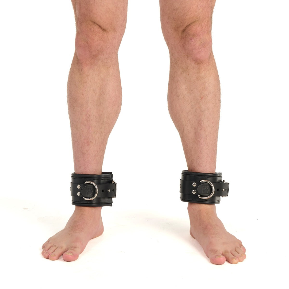 Leather Lockable Ankle Restraints S - M – alternate view #Size_S_M