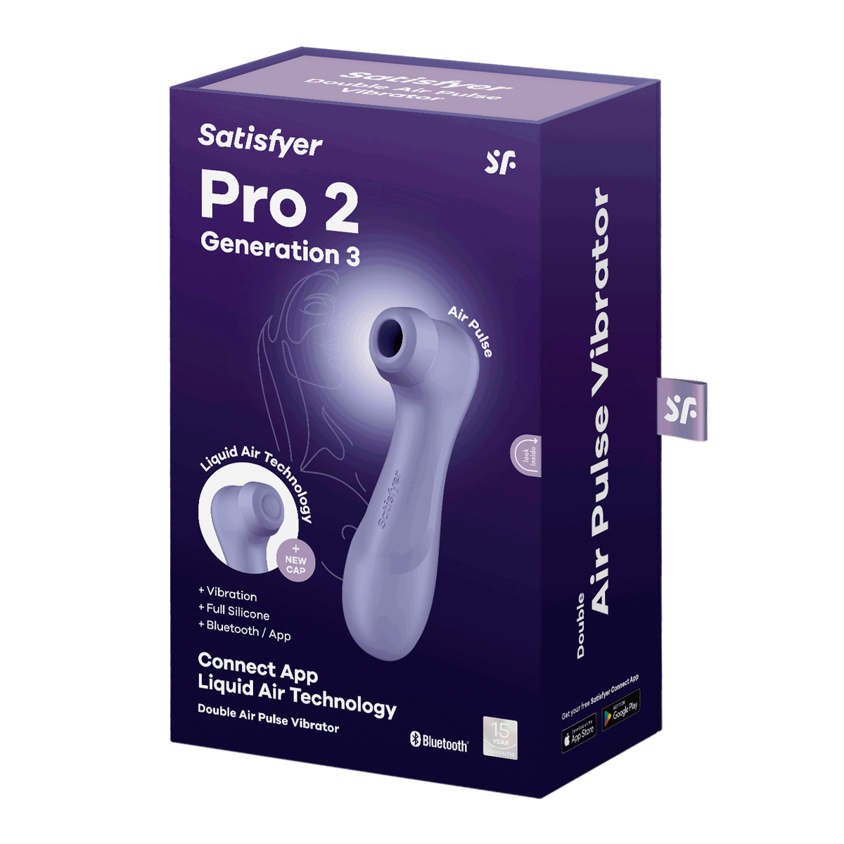Satisfyer Pro 2 Generation 3 Connect App in Violet – app connectivity detail 