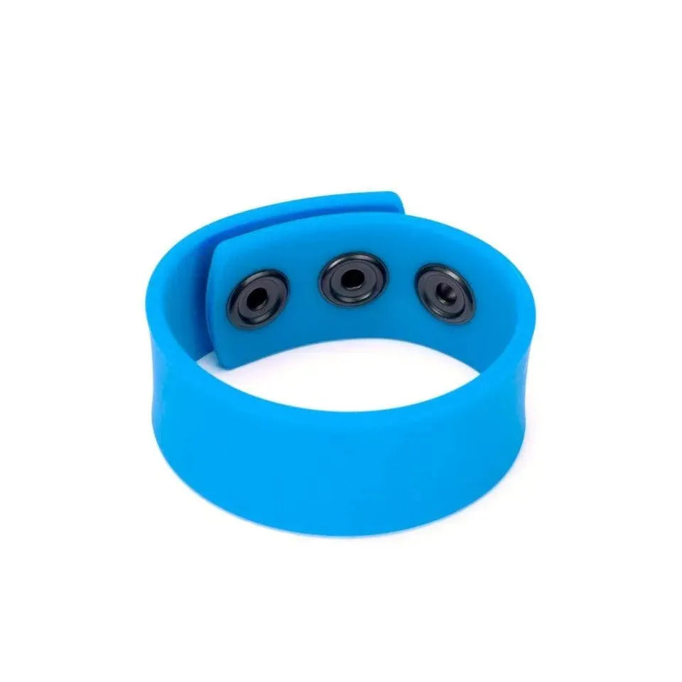 Prowler Red Silicone Adjustable Cock Strap Blue - Rapture Works